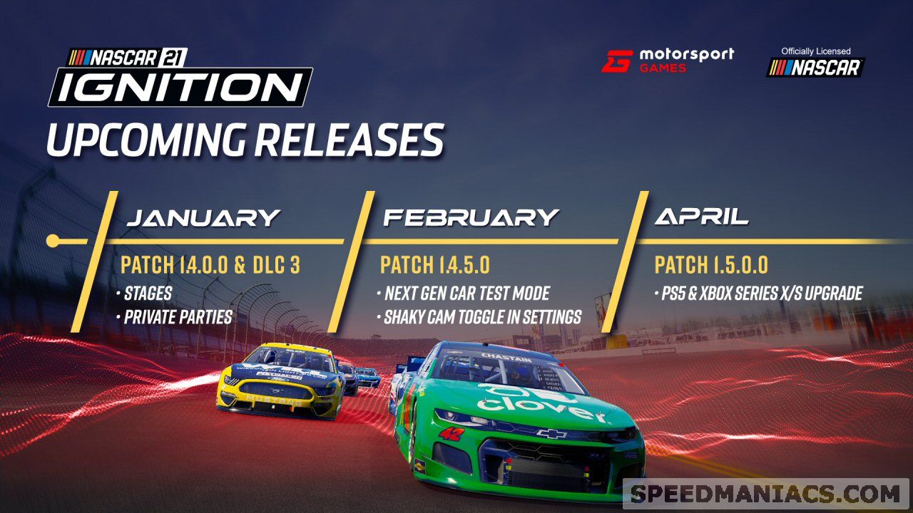 NASCAR 21: Ignition - Entwickler gibt Update-Fahrplan bekannt