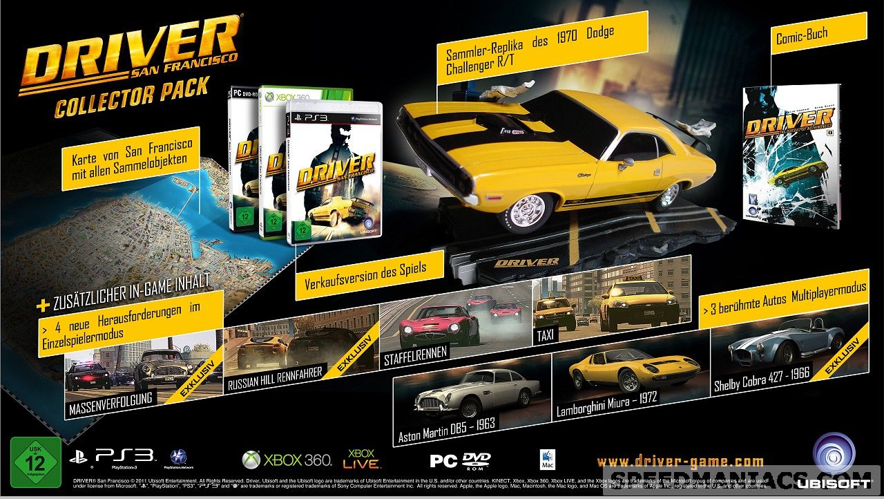 DRIVER SAN FRANCISCO: Vorbesteller-Boni und Collectors Edition enthüllt
