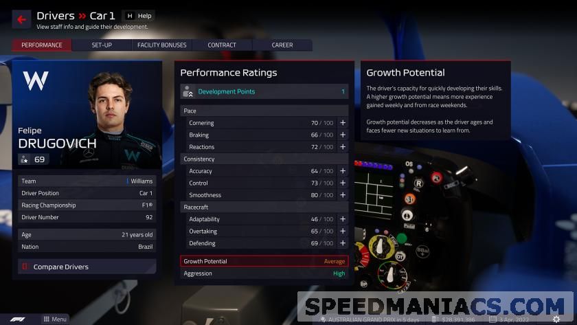 F1 Manager 2022: Fahrerbewertungen, Hintergrundinfos, neues Featurevideo und Screenshots