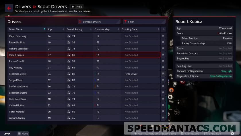 F1 Manager 2022: Fahrerbewertungen, Hintergrundinfos, neues Featurevideo und Screenshots