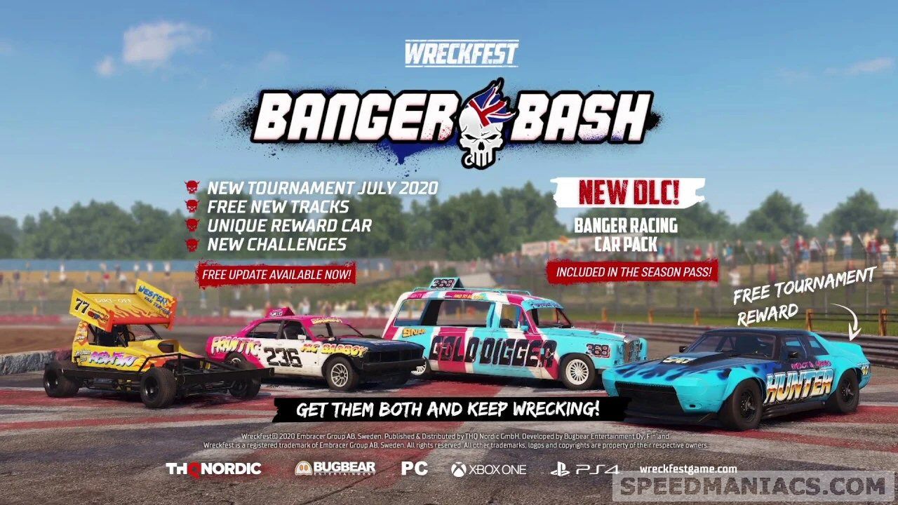 Wreckfest: Banger Bash-Update, neue Strecken, neues DLC und zwei Hotfixes