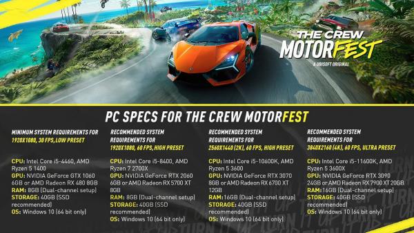 The Crew Motorfest: Kostenlos ausprobieren, neuer Gameplay-Trailer, alle PC-Anforderungen